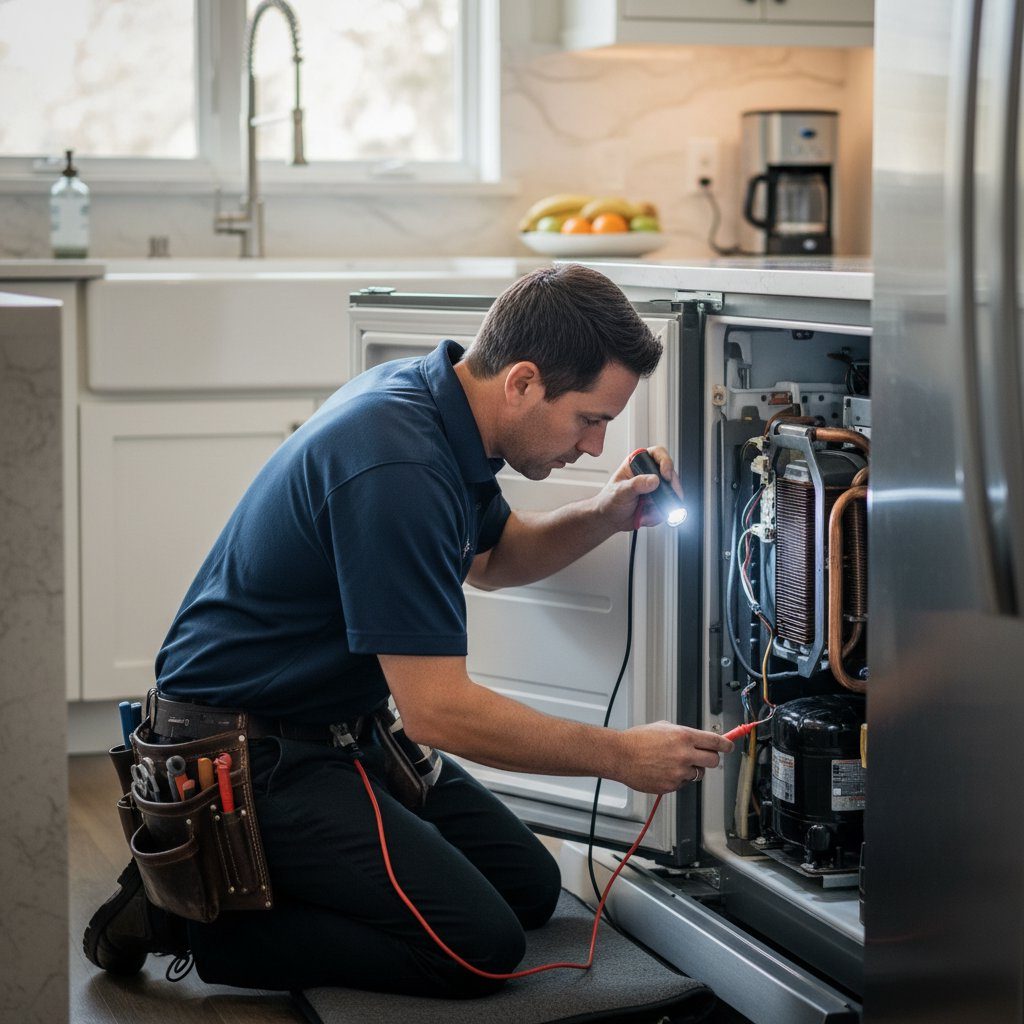 Sub-Zero repair specialist at work in Parker